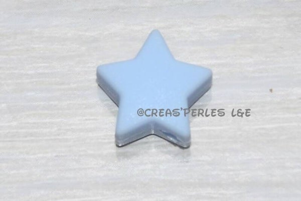 Petite étoile silicone bleu clair
