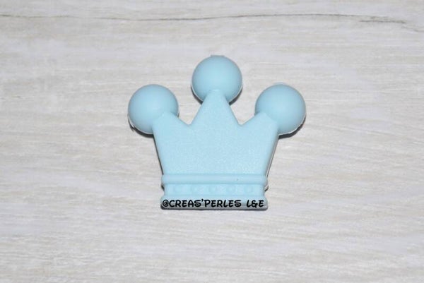 Grande couronne silicone bleu clair