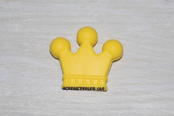 Grande couronne silicone jaune