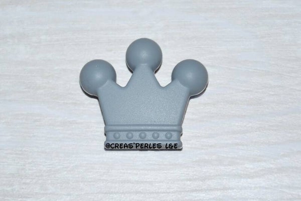 Grande couronne silicone gris foncé