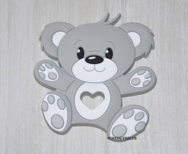 Anneau de dentition ours gris clair