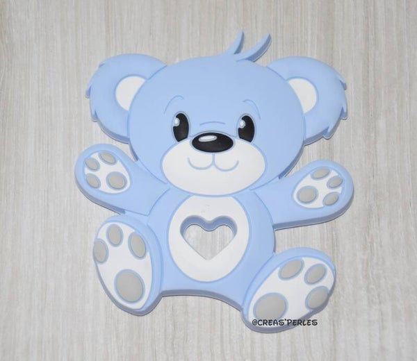 Anneau de dentition ours bleu clair