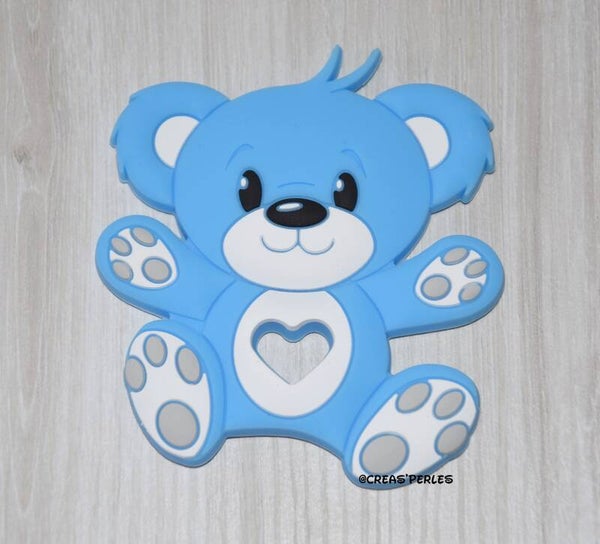 Anneau de dentition ours bleu azur