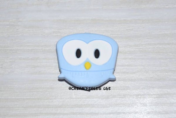 Hibou silicone bleu clair