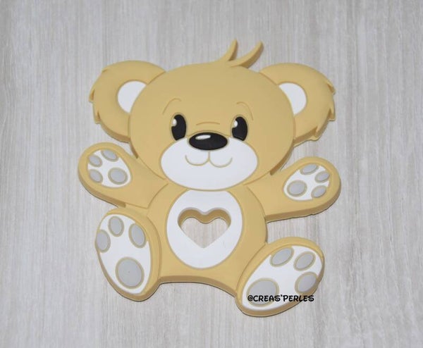 Anneau de dentition ours beige foncé