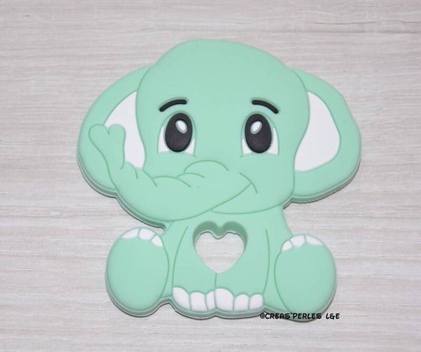 Anneau de dentition éléphant entier menthe