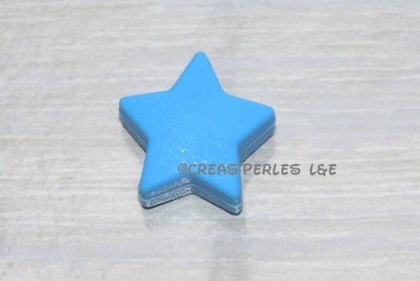 Petite étoile silicone bleu azur