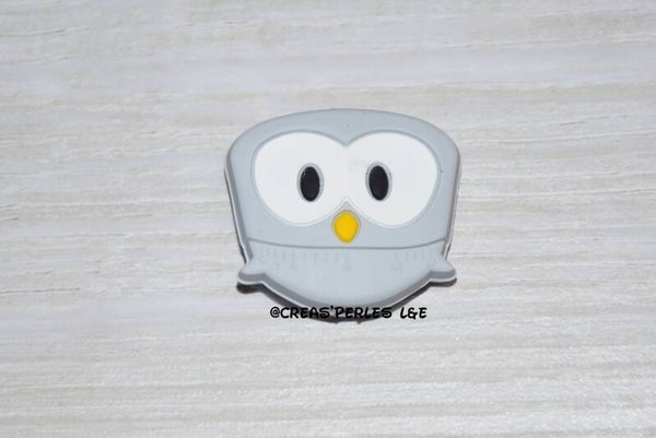 Hibou silicone gris clair