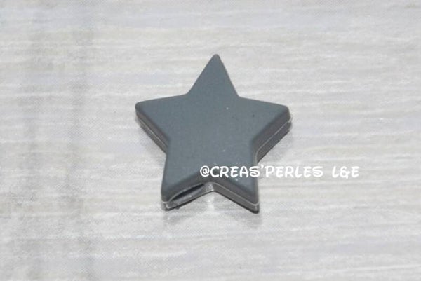 Petite étoile silicone gris foncé