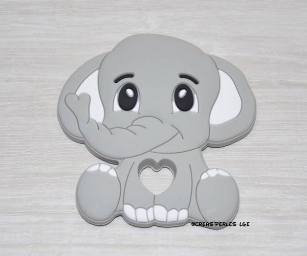 Anneau de dentition éléphant entier gris clair