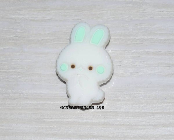 Lapin silicone blanc/menthe