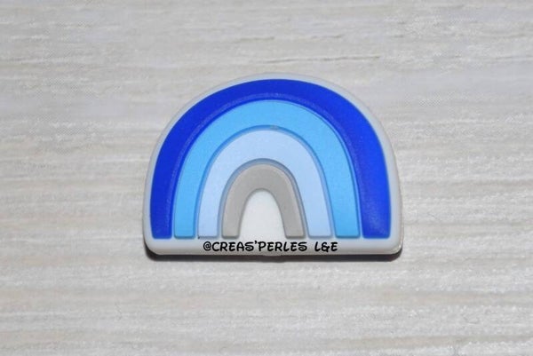 Arc en ciel silicone bleu