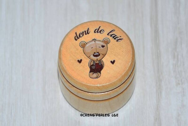 Boite à dent ourson bois