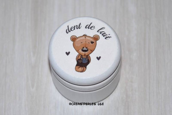 Boite à dent ourson blanc