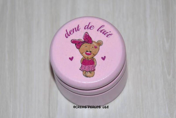 Boite à dent ourson rose