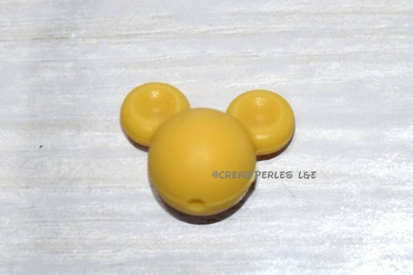 Mickey silicone jaune moutarde