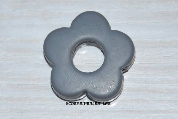 Fleur silicone gris foncé