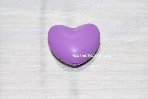 Coeur silicone violet