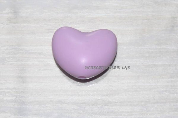 Coeur silicone lilas