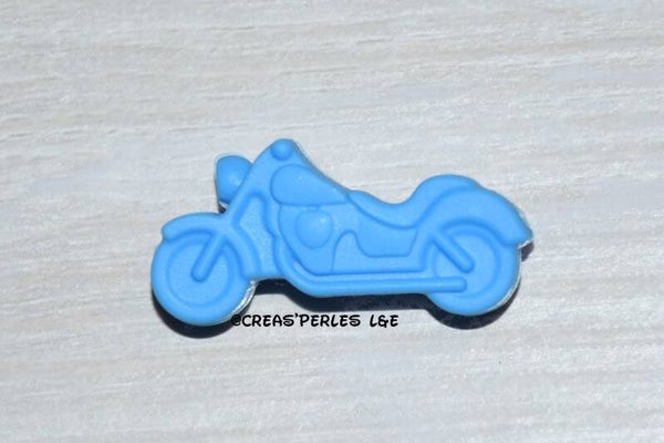 Moto silicone bleu azur