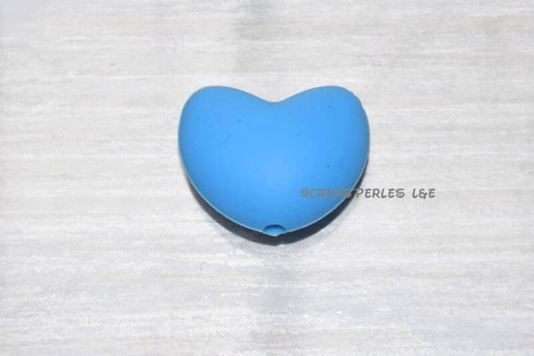 Coeur silicone bleu azur