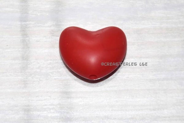Coeur silicone rouge
