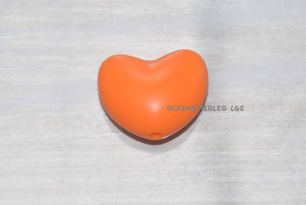 Coeur silicone orange