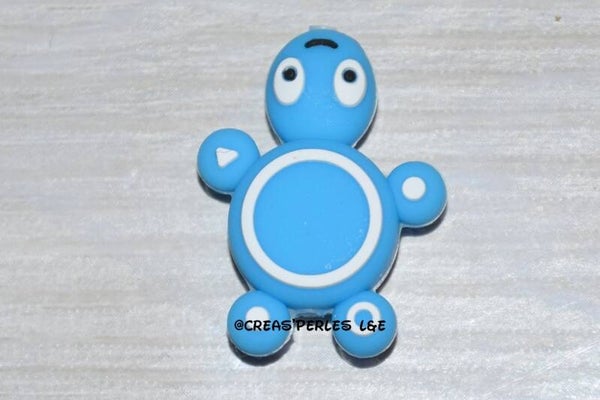 Tortue silicone bleu azur