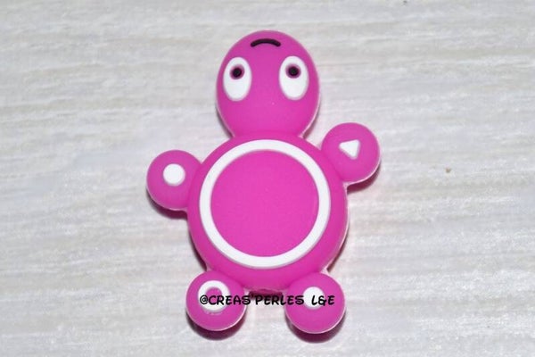 Tortue silicone rose fuchsia