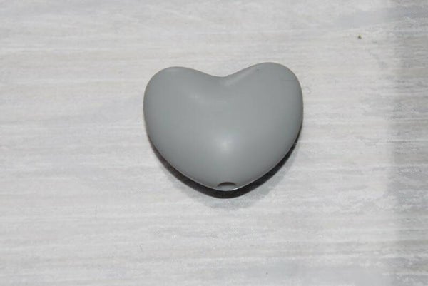 Coeur silicone gris clair