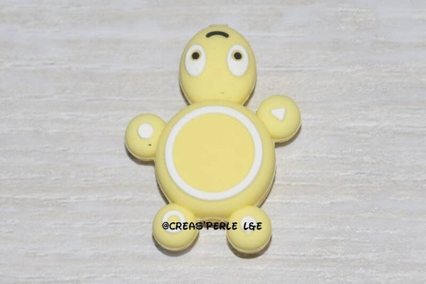 Tortue silicone jaune