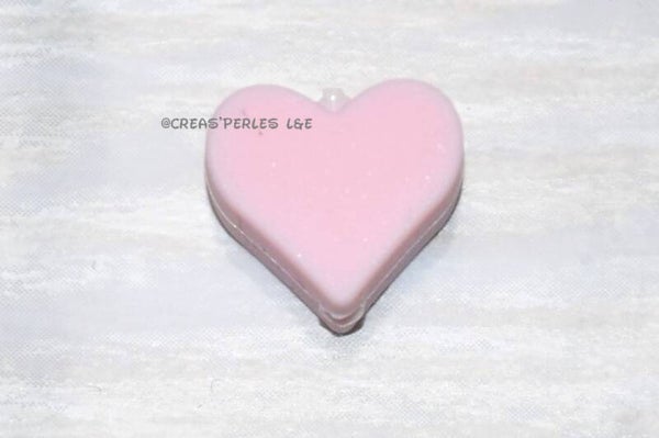 Petit coeur silicone rose clair