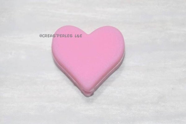 Petit coeur silicone rose moyen
