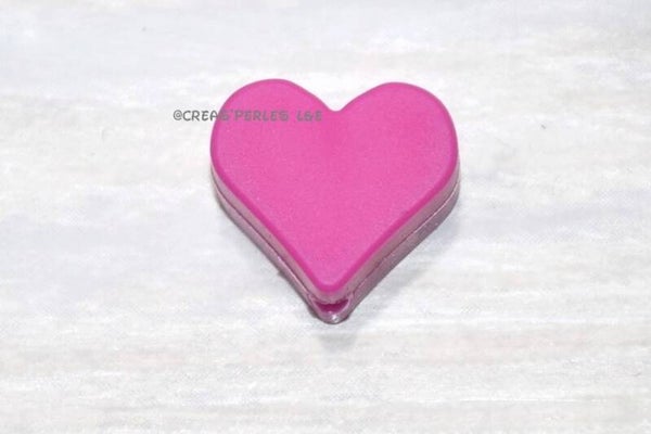Petit coeur silicone rose fuchsia