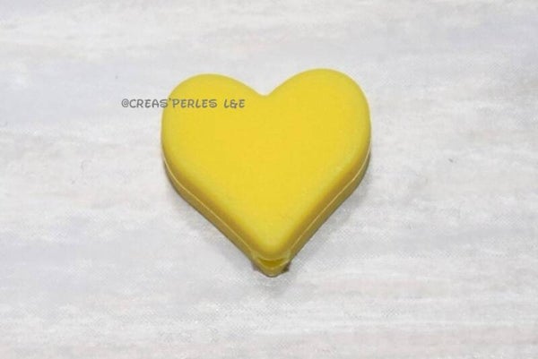 Petit coeur silicone jaune
