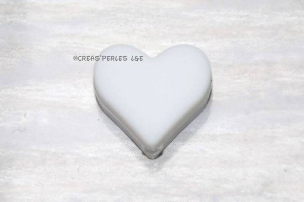 Petit coeur silicone blanc
