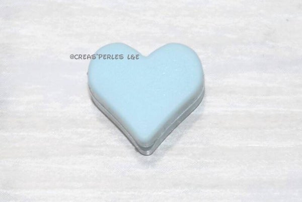 Petit coeur silicone bleu clair