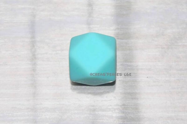 Hexagone silicone bleu lagon