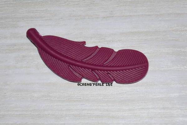 Plume silicone rouge vin