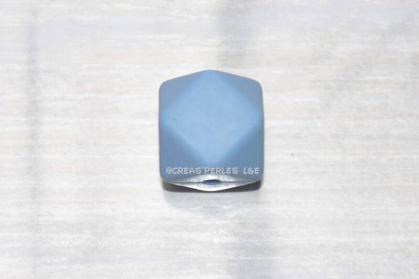 Hexagone silicone bleu moyen