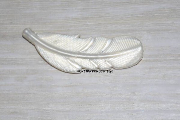 Plume silicone blanc nacré