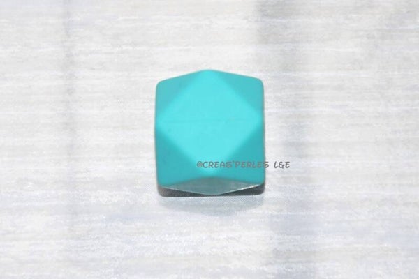 Hexagone silicone bleu turquoise