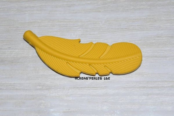 Plume silicone jaune moutarde