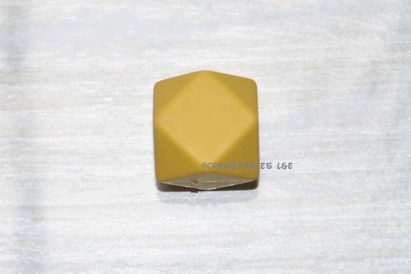 Hexagone silicone jaune moutarde