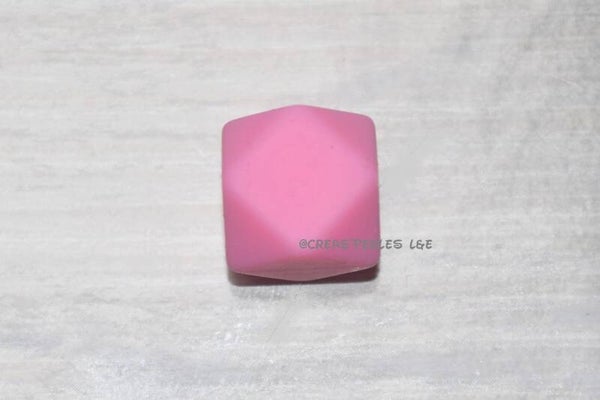 Hexagone silicone rose moyen