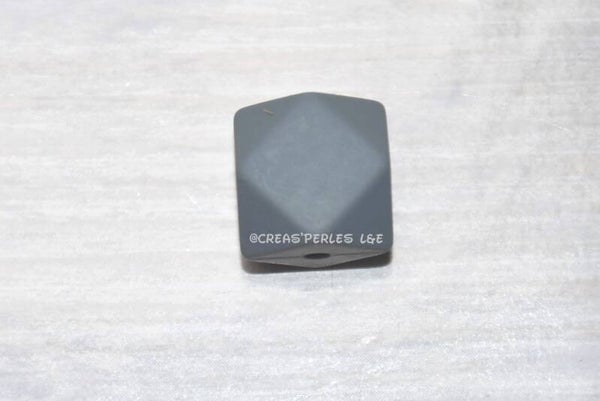 Hexagone silicone gris foncé