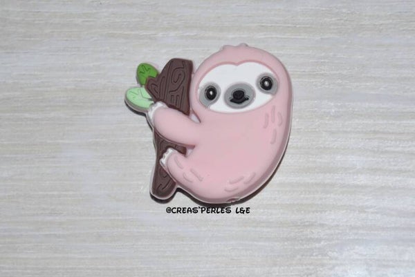 Paresseux silicone rose pale