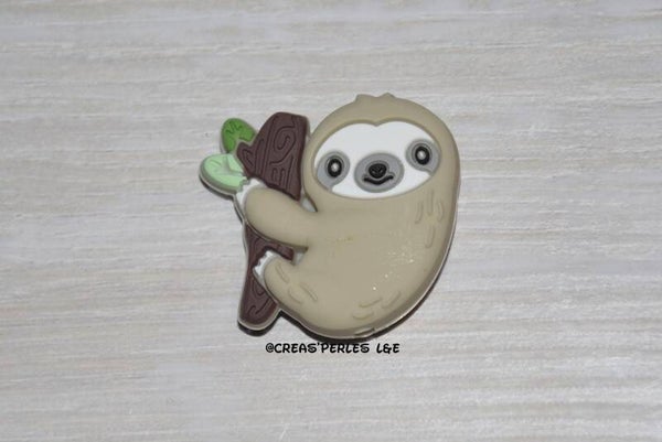 Paresseux silicone gris/beige