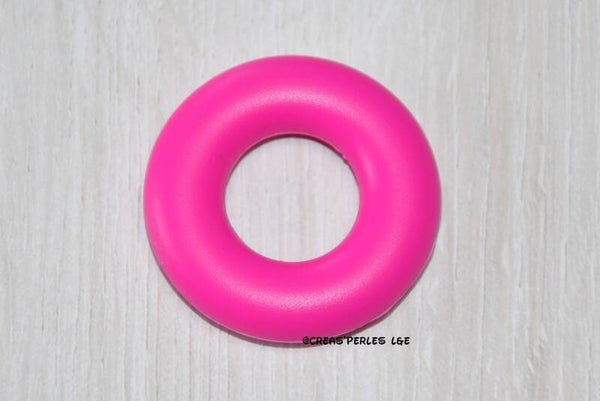 Anneau en silicone rose fuchsia 40mm