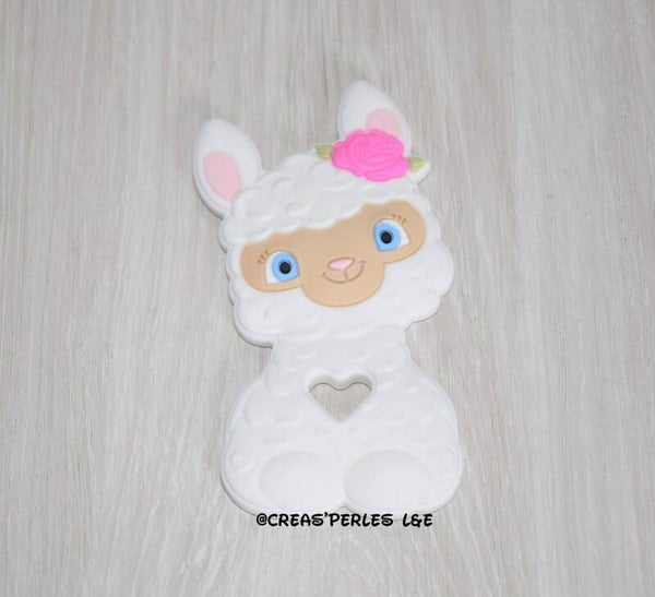 Anneau de dentition lama blanc